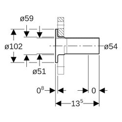 Geberit Mapress Edelstahl Bund mit Einschubende, für Losflansch 10/16 bar Außendurchmess... GEBERIT-36145 4024723361459 (Abb. 1)