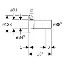 Geberit Mapress Edelstahl Bund mit Einschubende, für Losflansch 10/16 bar Außendurchmess... GEBERIT-36147 4024723361473 (Abb. 1)