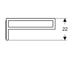 Geberit P-Träger für Geberit ONE Waschtischplatte verchromt... GEBERIT-505700001 4025410949967 (Abb. 1)