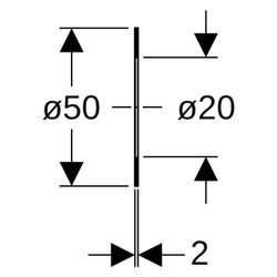 Geberit Flanschdichtung Mapress, DN 15, Faserverbundwerkstoff, 50x20x2mm, 600041001... GEBERIT-600041001 4064746014550 (Abb. 1)
