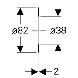 Geberit Flanschdichtung Mapress, DN 32, Faserverbundwerkstoff, 82x38x2mm, 600044001... GEBERIT-600044001 4064746014604 (Abb. 1)