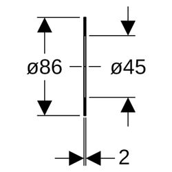 Geberit Flanschdichtung Mapress, DN 40, 86x45x2mm, Faserverbundwerkstoff, 600055001... GEBERIT-600055001 4064746014765 (Abb. 1)