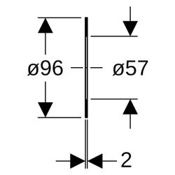 Geberit Flanschdichtung Mapress, DN 50, 96x57x2mm, Faserverbundwerkstoff... GEBERIT-600056001 4064746014772 (Abb. 1)
