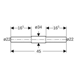 Geberit Mapress Edelstahl Schott-und Deckendurchführung mit zwei Einschubenden Außendurc... GEBERIT-90982 4024723909828 (Abb. 1)