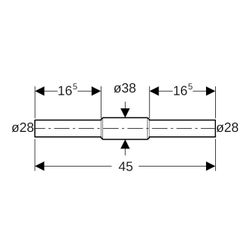 Geberit Mapress Edelstahl Schott-und Deckendurchführung mit zwei Einschubenden Außendurc... GEBERIT-90983 4024723909835 (Abb. 1)