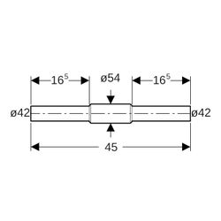 Geberit Mapress Edelstahl Schott-und Deckendurchführung mit zwei Einschubenden Außendurc... GEBERIT-90985 4024723909859 (Abb. 1)