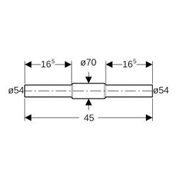 Geberit Mapress Edelstahl Schott-und Deckendurchführung mit zwei Einschubenden Außendurc... GEBERIT-90986 4024723909866 (Abb. 1)