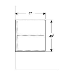 Geberit ONE Seitenelement 60x3x47cm, Mattschwarz... GEBERIT-505079008 4025410646569 (Abb. 1)