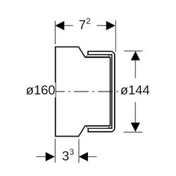 Geberit Silent db20 Enddeckel verschraubbar Außendurchmesser 160mm... GEBERIT-315005141 4025416862314 (Abb. 1)