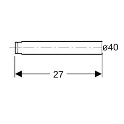 Geberit Verlängerung für Tauchrohrgeruchsverschluss, Außendurchmesser 40mm, Mattschw... GEBERIT-241502141 4025410124401 (Abb. 1)