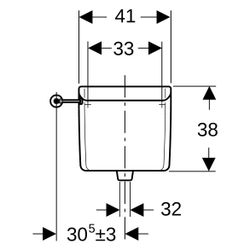Geberit Aufputz 123 Aufputzspülkasten 1-Mengen-Spülung, für Fernauslösung, Alpinweiß... GEBERIT-123703111 4025416117506 (Abb. 1)