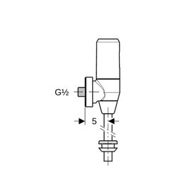 Geberit Druckspüler für Urinal mit elektronischer Spülauslösung, IR-Distanzerkennung... GEBERIT-115805215 4025410052056 (Abb. 1)