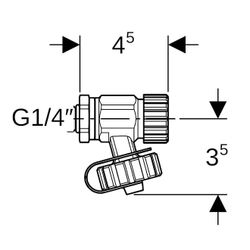 Geberit Entleerventil Rohrgewinde G 1/4"... GEBERIT-241576001 4025416794103 (Abb. 1)