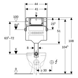 Geberit Unterputzspülkasten Sigma, 12cm, 51x41x12cm, Kunststoff, 109300005... GEBERIT-109300005 4025416724728 (Abb. 1)
