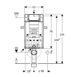 Geberit Kombifix Element für Wand-WC 108cm, mit Sigma Unterputzspülkasten 12cm... GEBERIT-110300005 4025416733881 (Abb. 1)