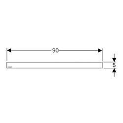 Geberit Abdeckung für Duschrinne, Edelstahl gebürstet, 900mm, 243352001... GEBERIT-243352001 4025416502906 (Abb. 1)
