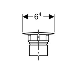 Geberit Ventilabdeckung für Ablaufventil mit freiem Auslauf aus Kunststoff, Alpinwei... GEBERIT-241993111 4025416737155 (Abb. 1)