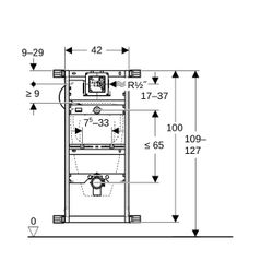 Geberit Kombifix Element für Urinal, 109-127cm, universell... GEBERIT-457611001 4025416756347 (Abb. 1)