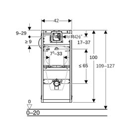 Geberit GIS Element für Urinal, 114cm, universell... GEBERIT-461621001 4025416756590 (Abb. 1)
