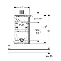 Geberit GIS Element für Urinal, 100cm, universell, für Betätigung von oben... GEBERIT-461622001 4025416756620 (Abb. 1)