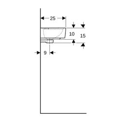 Geberit Renova Compact Handwaschbecken verkürzte Ausladung mit Ablagefläche 40x15x25... GEBERIT-272142600 4022009273915 (Abb. 1)