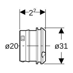 Geberit Schutzstopfen für Schutzrohr Außendurchmesser 20mm, Rot... GEBERIT-651024001 4025416306344 (Abb. 1)