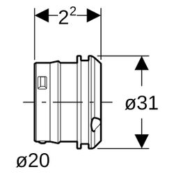 Geberit Schutzstopfen für Schutzrohr Außendurchmesser 20mm, Rot... GEBERIT-651024001 4025416306344 (Abb. 1)
