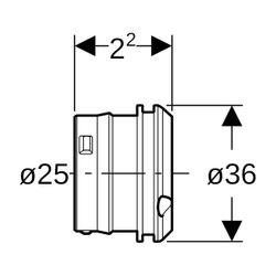 Geberit Schutzstopfen für Schutzrohr Außendurchmesser 25mm, Rot... GEBERIT-652024001 4025416306665 (Abb. 1)