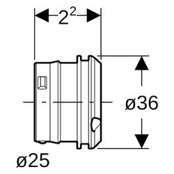 Geberit Schutzstopfen für Schutzrohr Außendurchmesser 25mm, Rot... GEBERIT-652024001 4025416306665 (Abb. 1)