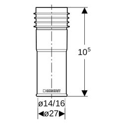 Geberit Markierhülse für Schutzrohr Außendurchmesser 14/16mm, Blau, 650021001... GEBERIT-650021001 4025416306436 (Abb. 1)