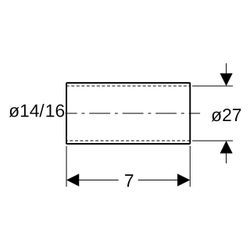 Geberit Muffe für Schutzrohr, 14/16mm, PE-LD, Transparent, 650022001... GEBERIT-650022001 4025416709732 (Abb. 1)
