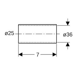 Geberit Muffe für Schutzrohr Außendurchmesser 25mm... GEBERIT-652022001 4025416709817 (Abb. 1)