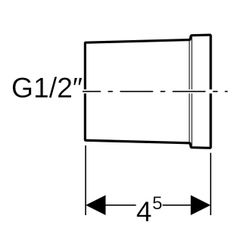 Geberit Bauschutz für Anschlussdose 90 Grad... GEBERIT-650928001 4025416957805 (Abb. 1)