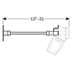 Geberit Befestigungsset PushFit, 13,5-31cm, Stahl, Verzinkt, 651782001... GEBERIT-651782001 4025416757528 (Abb. 1)
