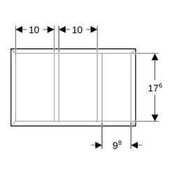 Geberit Schubladeneinsatz H-Unterteilung, für untere Schublade, 32,3x9,8x20cm, Lava/... GEBERIT-500676001 4025416140825 (Abb. 1)