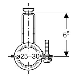 Geberit Set Verteilerbefestigungen gekröpft, mit Drehrastbolzen 1,0215, ID 25-30mm... GEBERIT-653493001 4025416761099 (Abb. 1)