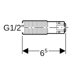 Geberit Abpressstopfen mit Außengewinde aus Messing... GEBERIT-650930001 4025416797418 (Abb. 1)
