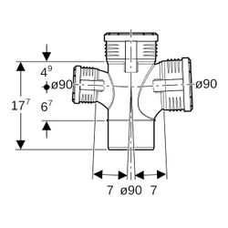 Geberit Silent-PP Bogenabzweig 87,5 Grad Außendurchmesser zweifach Außendurchmesser ... GEBERIT-390466141 4025416937166 (Abb. 1)