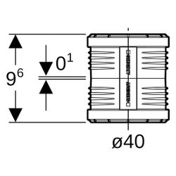 Geberit Doppelsteckmuffe Silent-PP, DN 40, 40mm, PP-MD, Schwarz, 390116141... GEBERIT-390116141 4025416936060 (Abb. 1)
