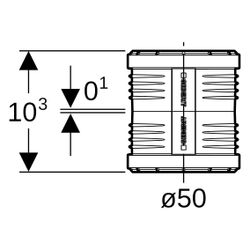 Geberit Silent-PP Doppelsteckmuffe, DN 50, PP-MD, Schwarz, 390216141... GEBERIT-390216141 4025416936329 (Abb. 1)