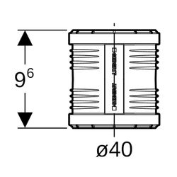 Geberit Silent-PP Überschiebemuffe Außendurchmesser 40mm... GEBERIT-390117141 4025416936077 (Abb. 1)