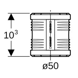 Geberit Silent-PP Überschiebemuffe Außendurchmesser 50mm... GEBERIT-390217141 4025416936336 (Abb. 1)