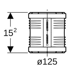 Geberit Silent-PP Überschiebemuffe Außendurchmesser 125mm... GEBERIT-390617141 4025416085461 (Abb. 1)