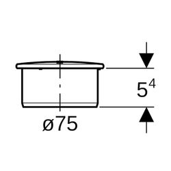 Geberit Silent-PP Muffenstopfen Außendurchmesser 75mm... GEBERIT-390328141 4025416936763 (Abb. 1)
