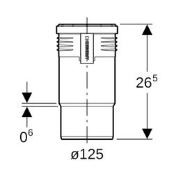 Geberit Silent-PP Langmuffe Außendurchmesser 125mm... GEBERIT-390618141 4025416085485 (Abb. 1)