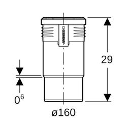 Geberit Silent-PP Langmuffe Außendurchmesser 160mm... GEBERIT-390718141 4025416085492 (Abb. 1)