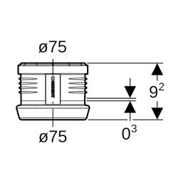 Geberit Übergangsmuffe auf Geberit Silent db20 Außendurchmesser 75mm, d1 75mm... GEBERIT-390396141 4025416728269 (Abb. 1)