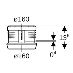 Geberit Silent-PP Übergangsmuffe auf Geberit Silent db20 Außendurchmesser 160mm... GEBERIT-390796141 4025416084242 (Abb. 1)