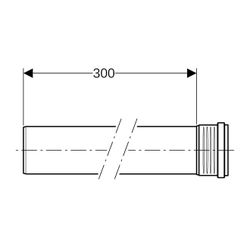 Geberit Silent-PP Rohr mit Muffe Außendurchmesser 75mm, Länge 300cm... GEBERIT-390307141 4025416936619 (Abb. 1)