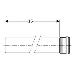 Geberit Silent-PP Rohr mit Muffe Außendurchmesser 110mm, Länge 15cm, 390500141... GEBERIT-390500141 4025416937210 (Abb. 1)